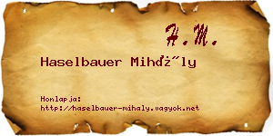 Haselbauer Mihály névjegykártya