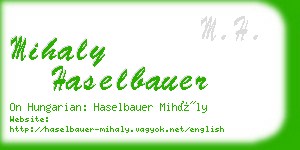 mihaly haselbauer business card
